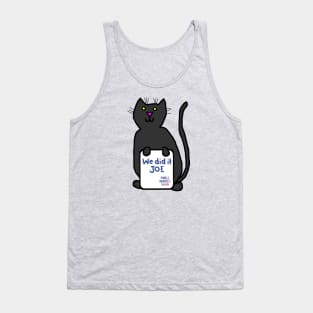 Cute Cat with Kamala Harris We Did It Joe Quote Tank Top